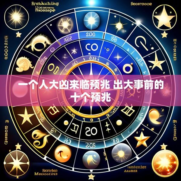 一个人大凶来临预兆 出大事前的十个预兆