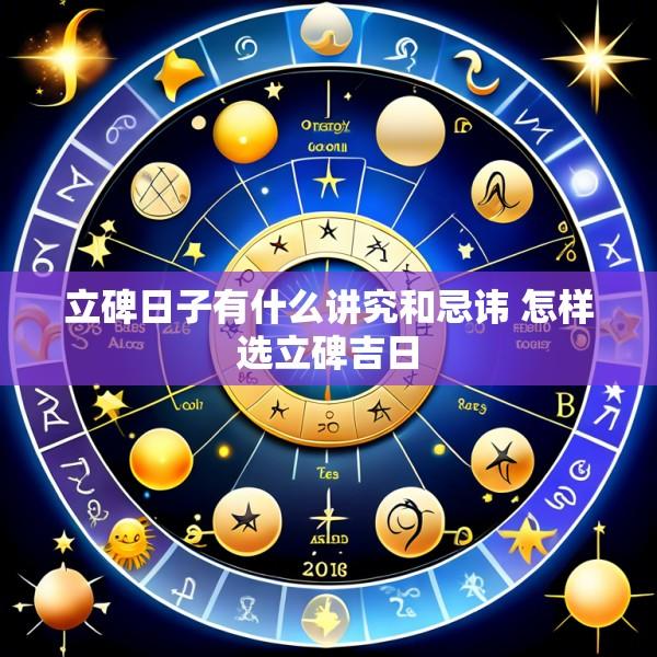 立碑日子有什么讲究和忌讳 怎样选立碑吉日