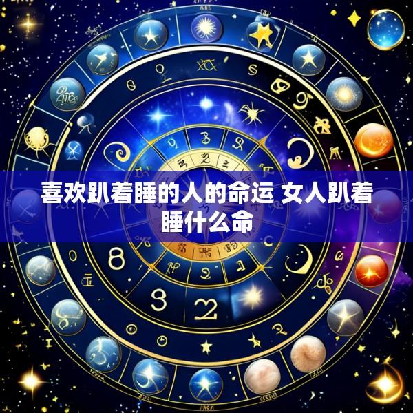 喜欢趴着睡的人的命运 女人趴着睡什么命