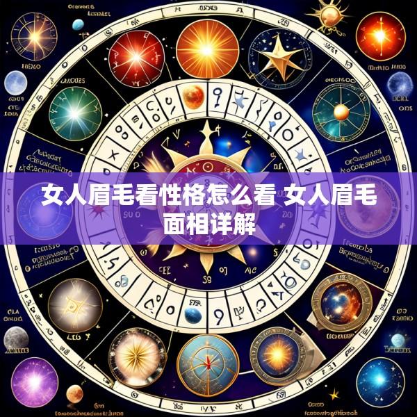 女人眉毛看性格怎么看 女人眉毛面相详解