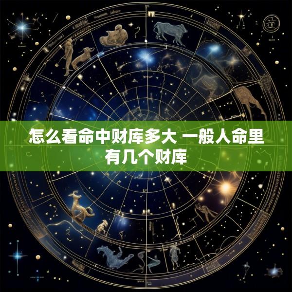 怎么看命中财库多大 一般人命里有几个财库