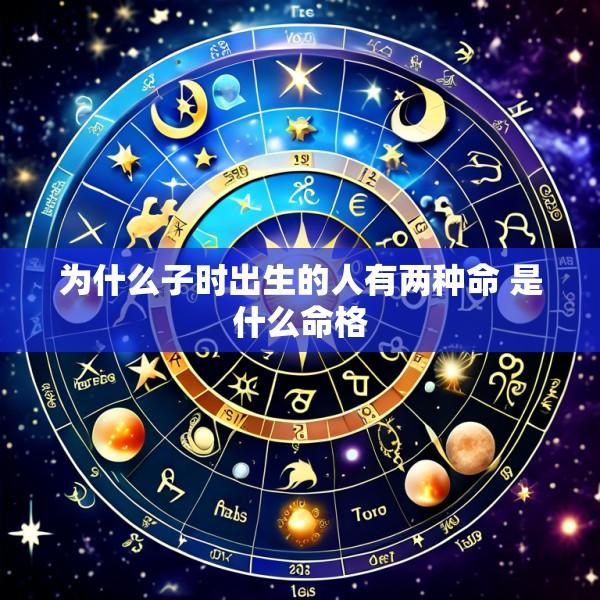 为什么子时出生的人有两种命 是什么命格