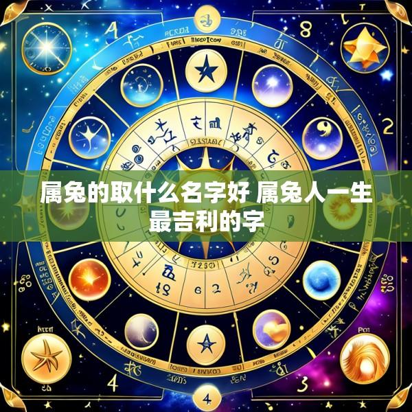 属兔的取什么名字好 属兔人一生最吉利的字