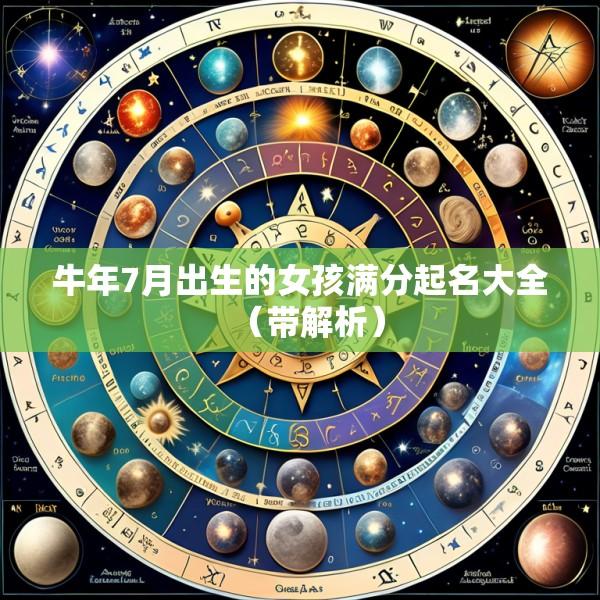 牛年7月出生的女孩满分起名大全（带解析）