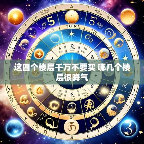这四个楼层千万不要买 哪几个楼层很晦气