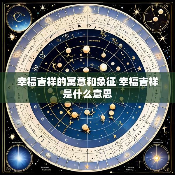 幸福吉祥的寓意和象征 幸福吉祥是什么意思