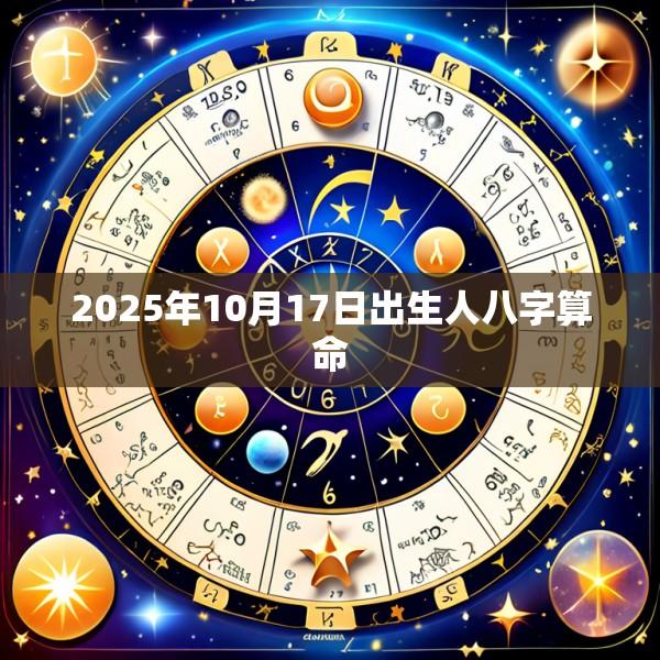 2025年10月17日出生人八字算命