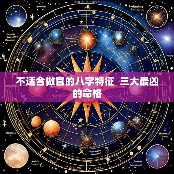 不适合做官的八字特征  三大最凶的命格