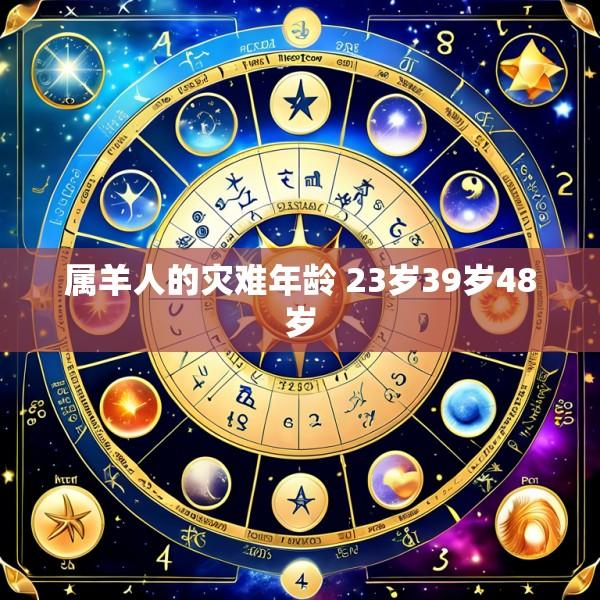 属羊人的灾难年龄 23岁39岁48岁