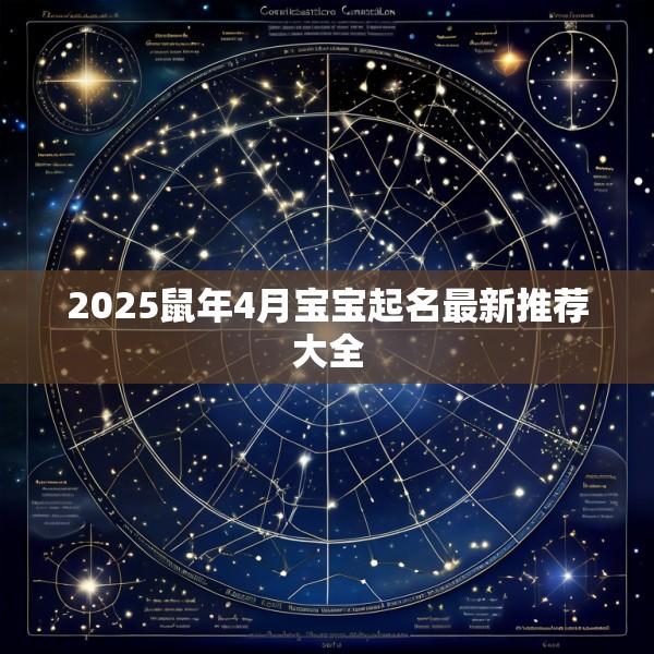 2025鼠年4月宝宝起名最新推荐大全