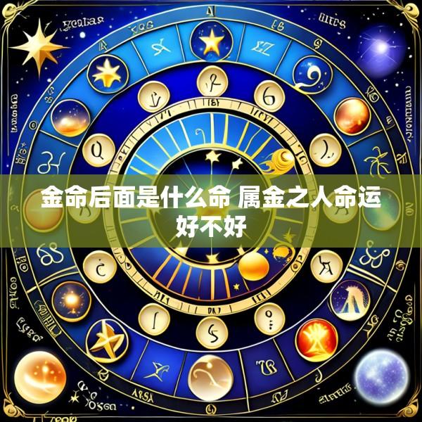 金命后面是什么命 属金之人命运好不好