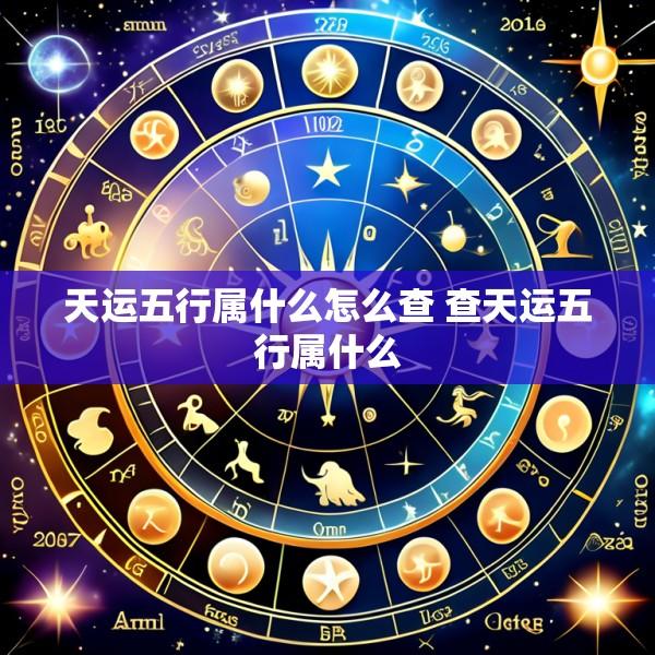 天运五行属什么怎么查 查天运五行属什么
