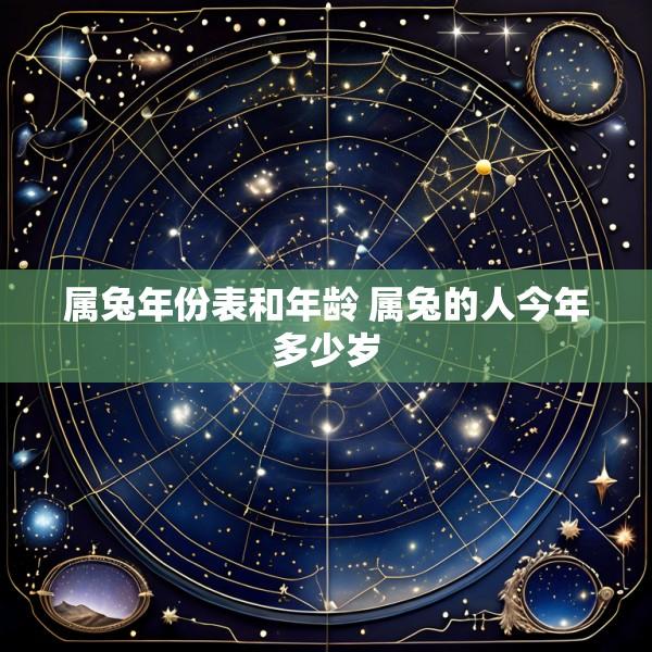 属兔年份表和年龄 属兔的人今年多少岁