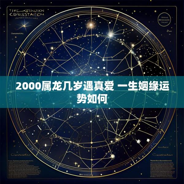 2000属龙几岁遇真爱 一生姻缘运势如何