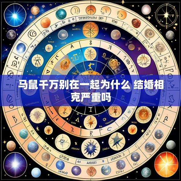 马鼠千万别在一起为什么 结婚相克严重吗