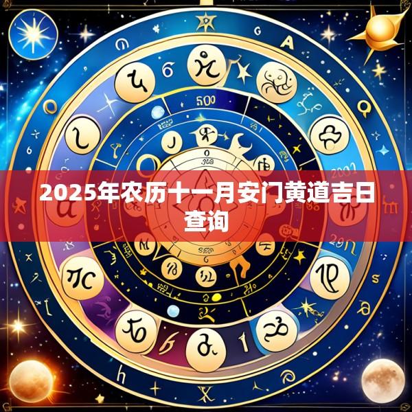 2025年农历十一月安门黄道吉日查询