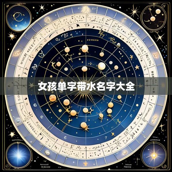 女孩单字带水名字大全