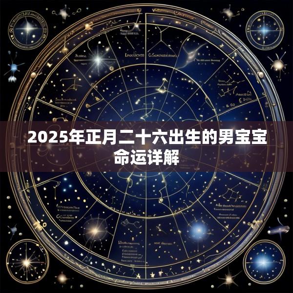 2025年正月二十六出生的男宝宝命运详解