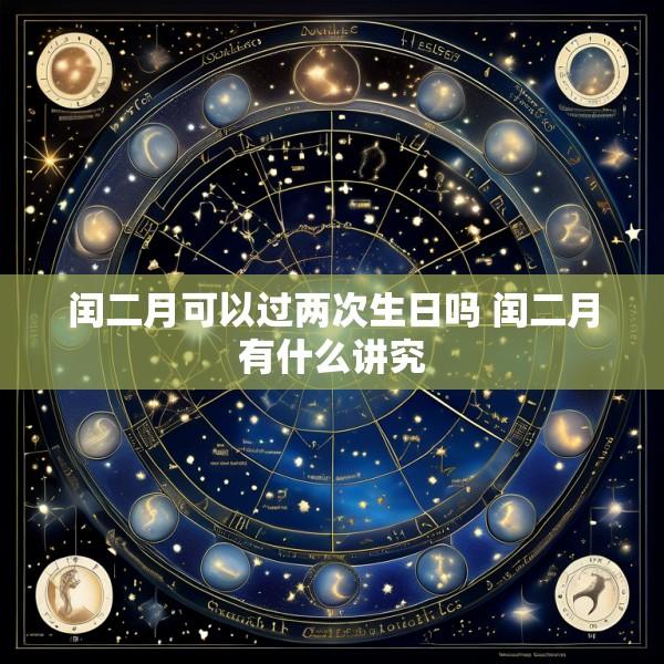 闰二月可以过两次生日吗 闰二月有什么讲究