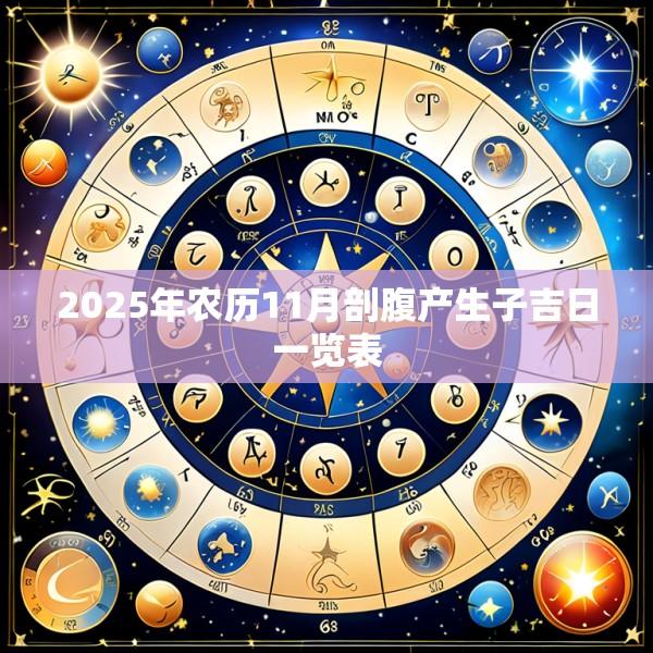 2025年农历11月剖腹产生子吉日一览表