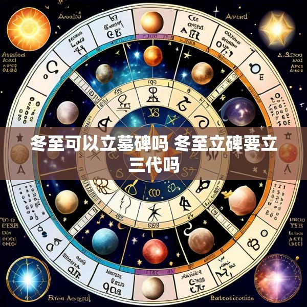 冬至可以立墓碑吗 冬至立碑要立三代吗