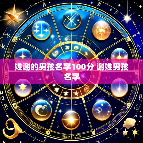 姓谢的男孩名字100分 谢姓男孩名字