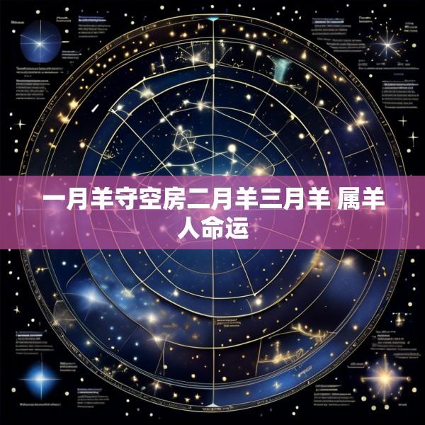 一月羊守空房二月羊三月羊 属羊人命运