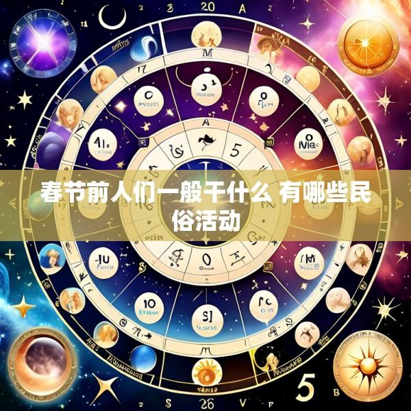 春节前人们一般干什么 有哪些民俗活动
