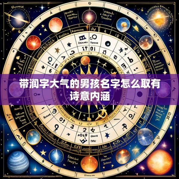 带润字大气的男孩名字怎么取有诗意内涵