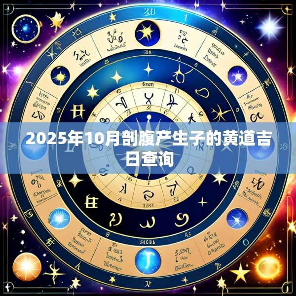2025年10月剖腹产生子的黄道吉日查询