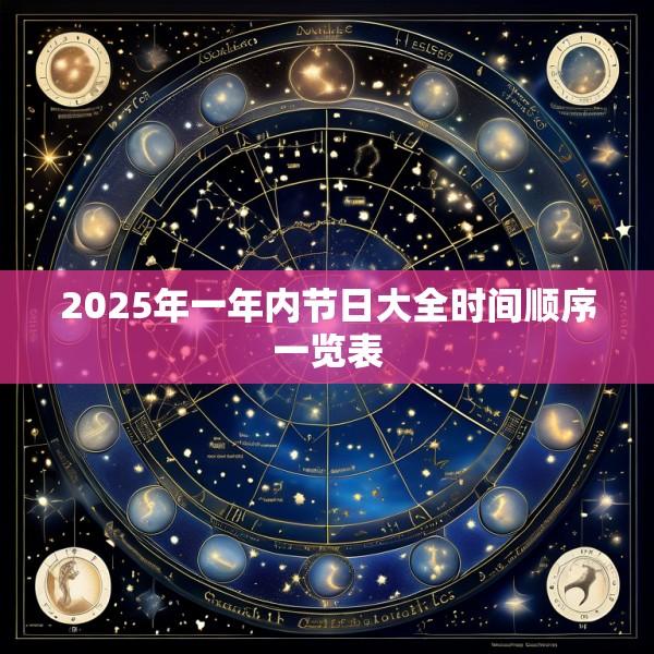 2025年一年内节日大全时间顺序一览表