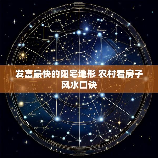 发富最快的阳宅地形 农村看房子风水口诀