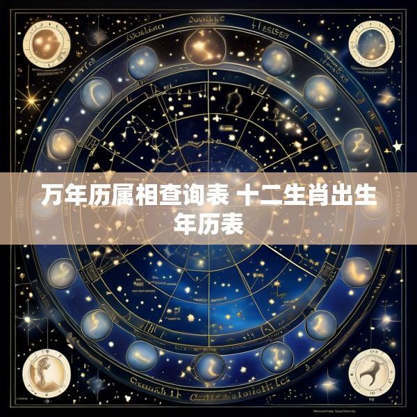 万年历属相查询表 十二生肖出生年历表