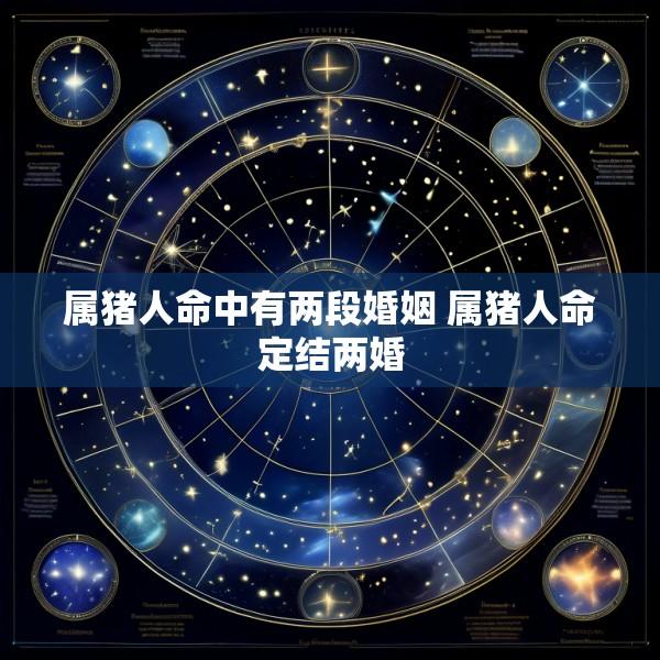 属猪人命中有两段婚姻 属猪人命定结两婚