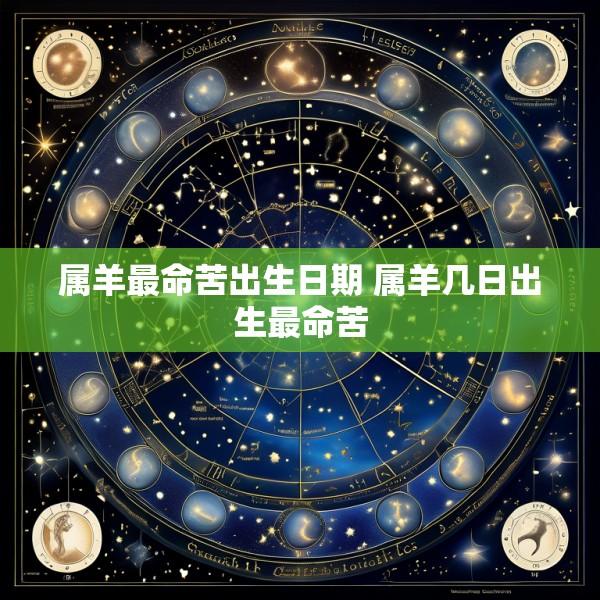 属羊最命苦出生日期 属羊几日出生最命苦