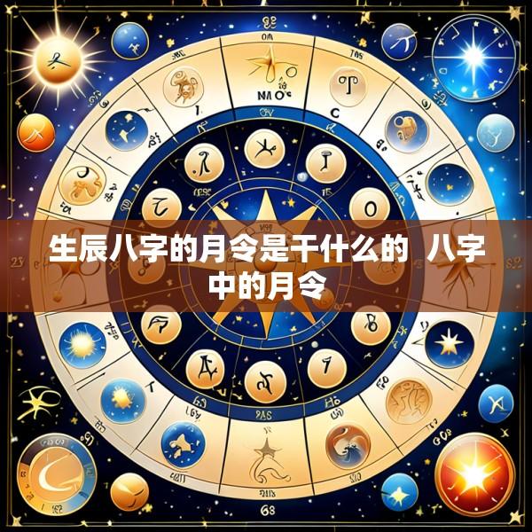 生辰八字的月令是干什么的  八字中的月令