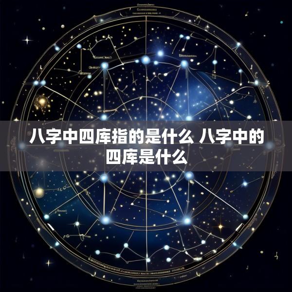 八字中四库指的是什么 八字中的四库是什么