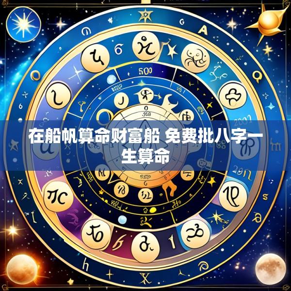 在船帆算命财富船 免费批八字一生算命