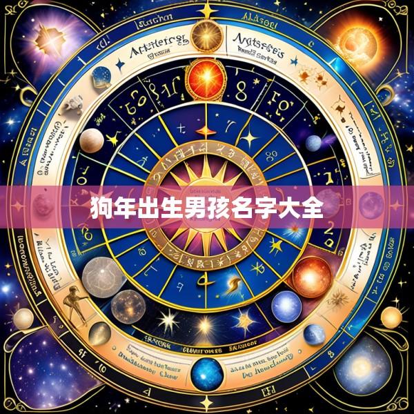 狗年出生男孩名字大全