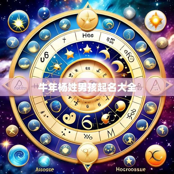 牛年杨姓男孩起名大全