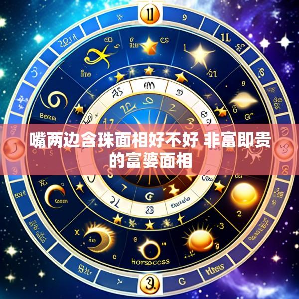 嘴两边含珠面相好不好 非富即贵的富婆面相