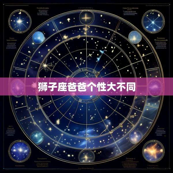 狮子座爸爸个性大不同