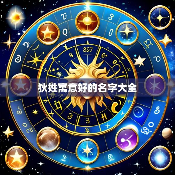狄姓寓意好的名字大全