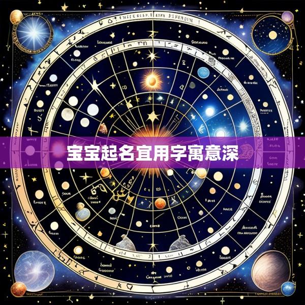 宝宝起名宜用字寓意深