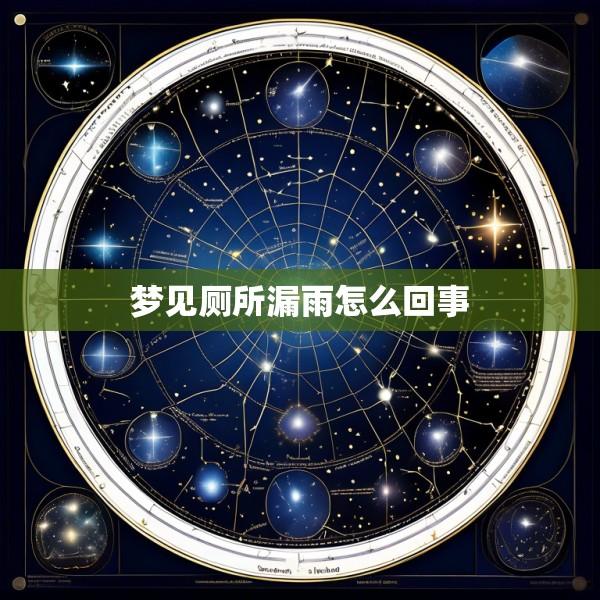 梦见厕所漏雨怎么回事
