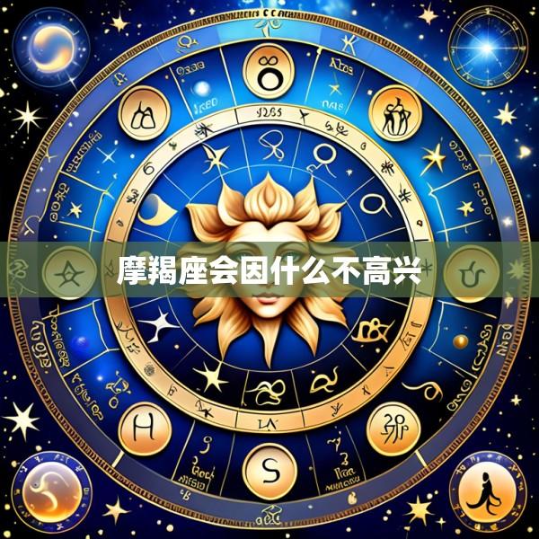摩羯座会因什么不高兴