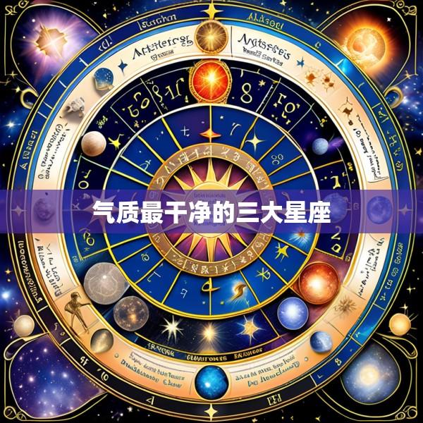气质最干净的三大星座