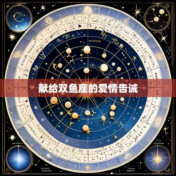 献给双鱼座的爱情告诫