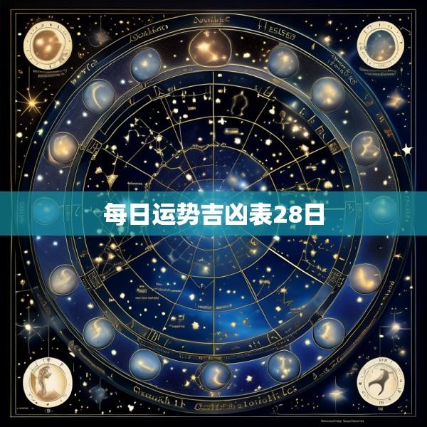 每日运势吉凶表28日