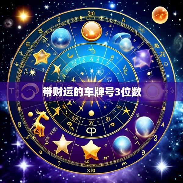带财运的车牌号3位数